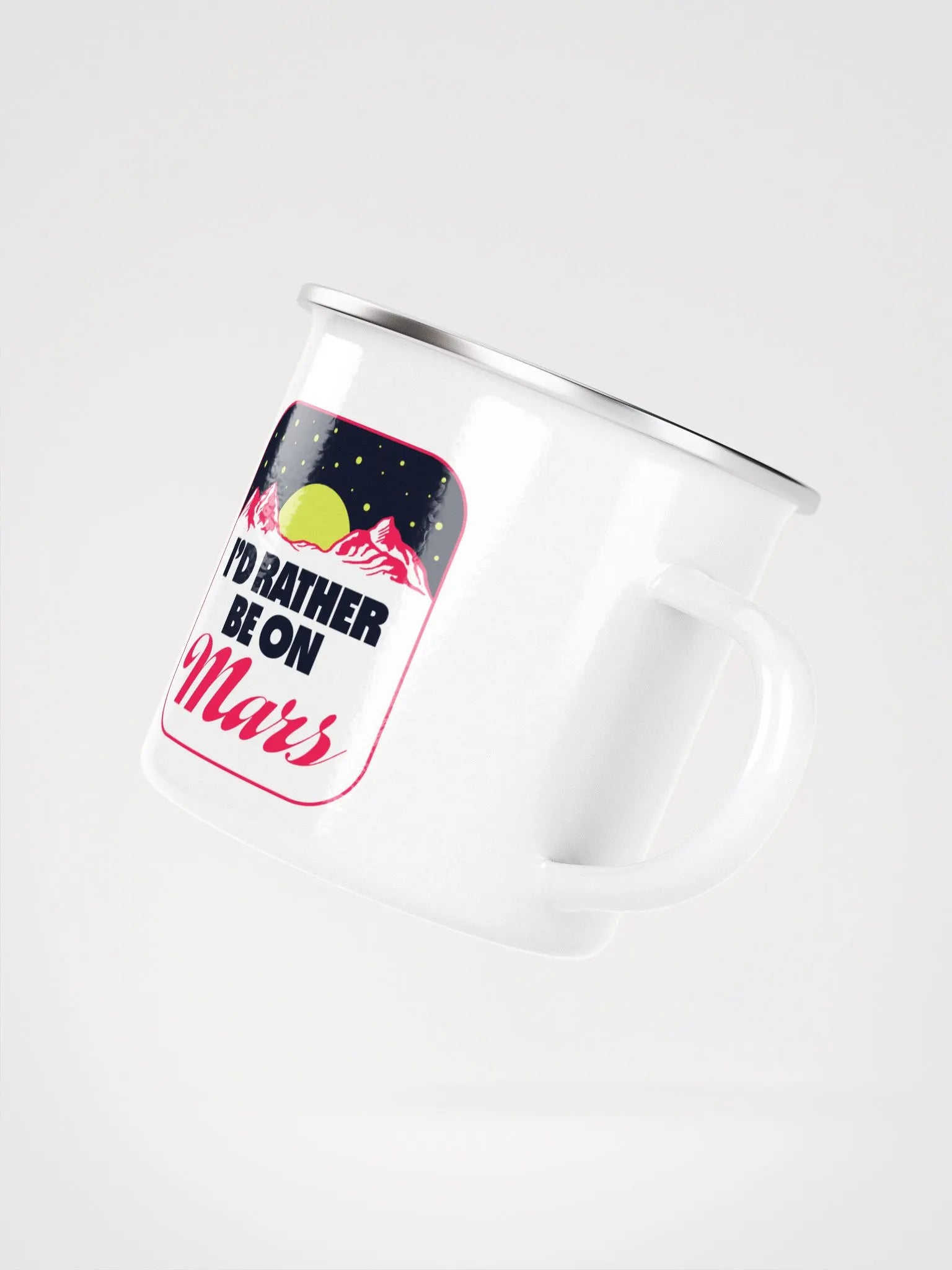 Rather Be On Mars Enamel Mug (2)