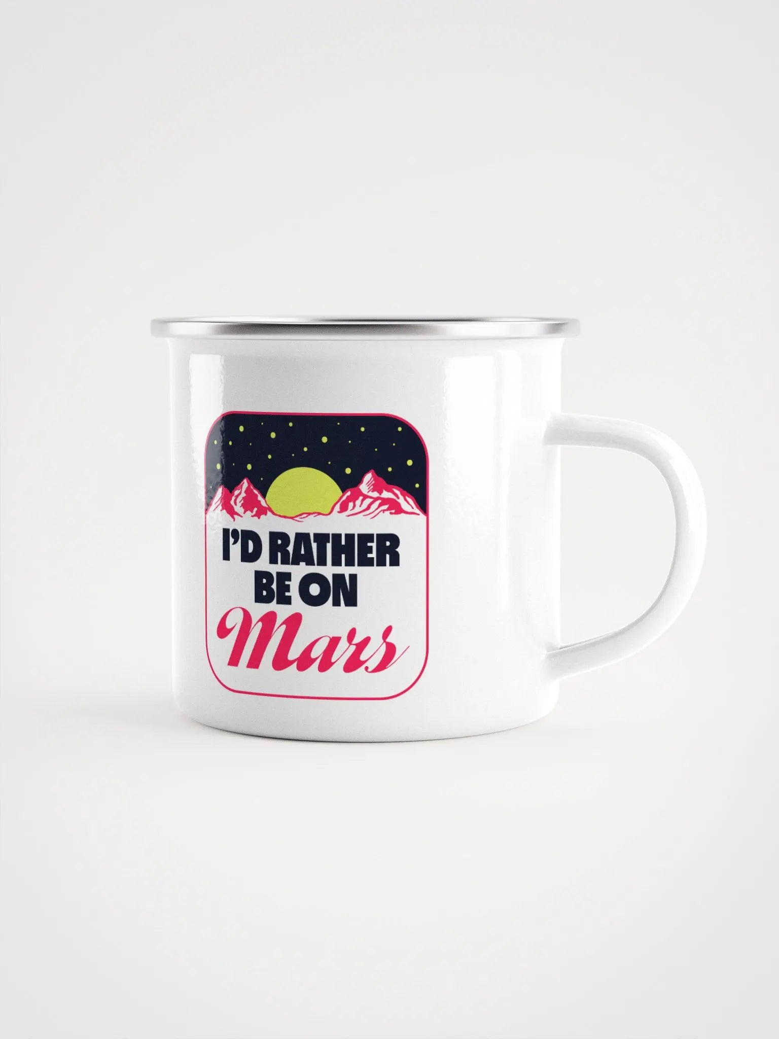 Rather Be On Mars Enamel Mug (1)