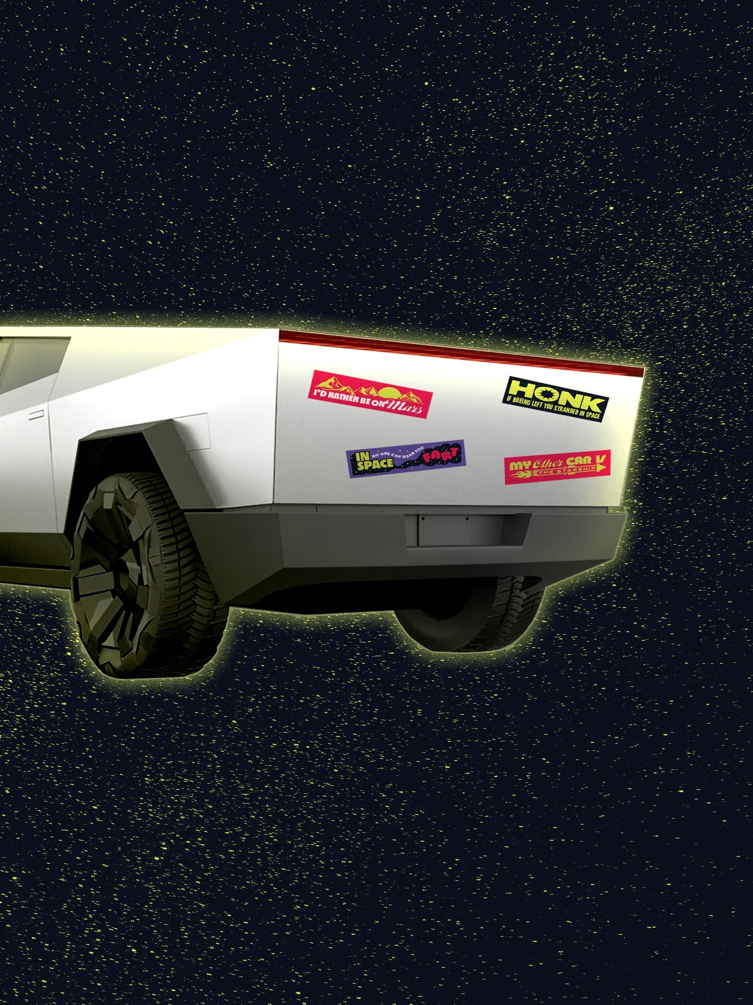 Rather Be On Mars Kiss Cut Bumper Sticker (5)