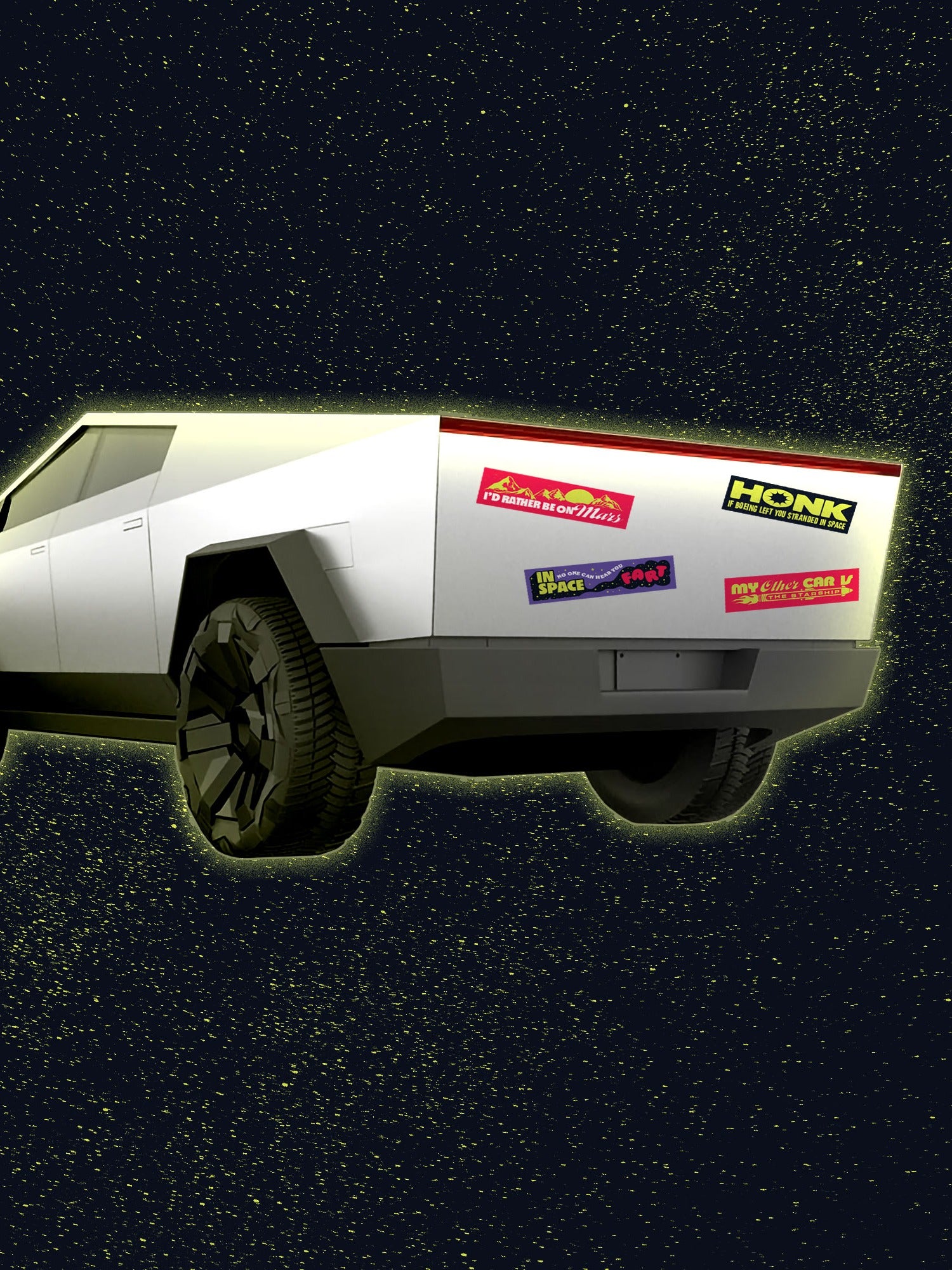 My Other Car is The Starship Kiss Cut Bumper Sticker (5)